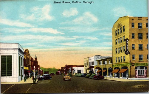 Vtg 1940s street scene - vtg,